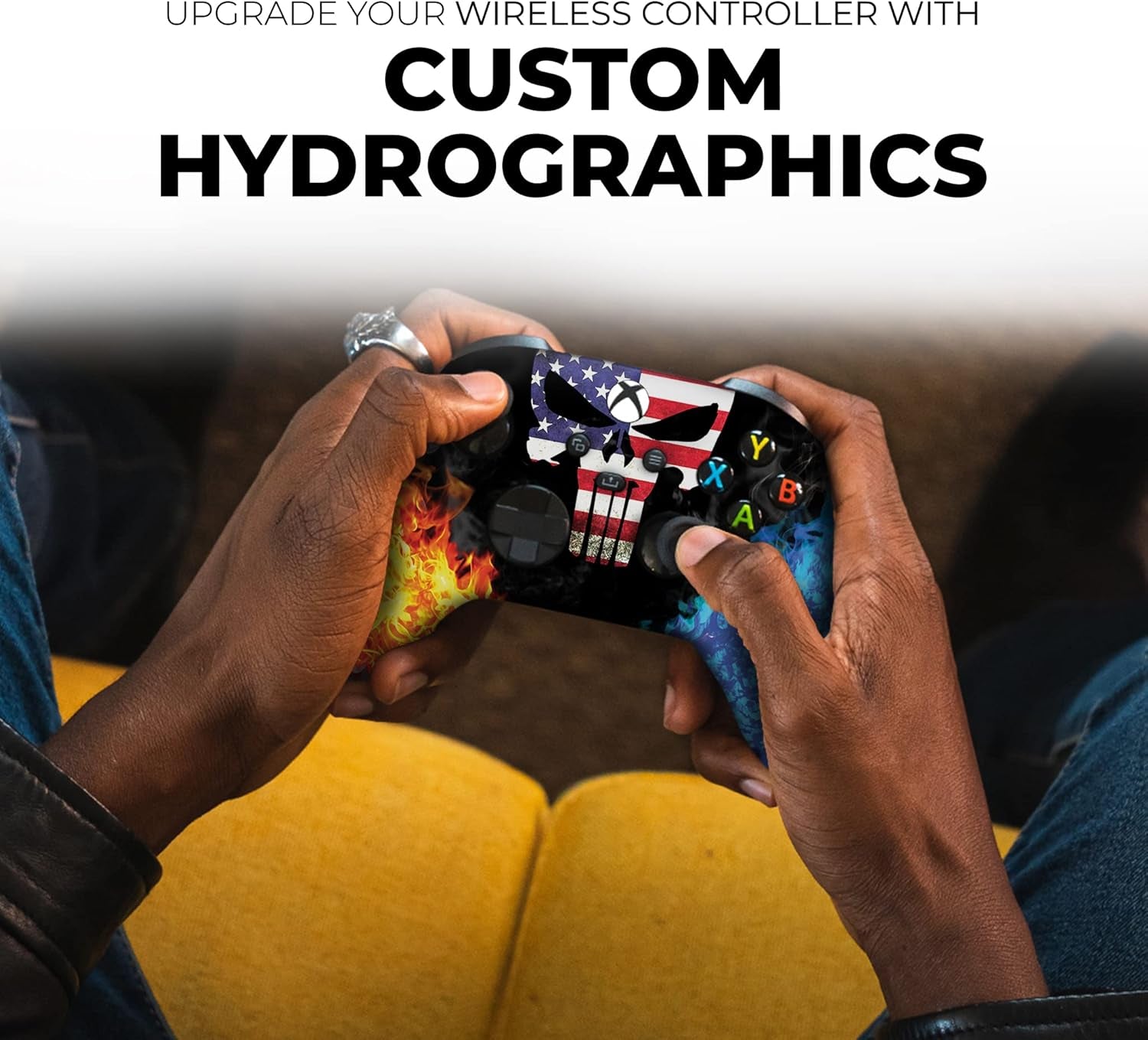 Original X-Box Wireless Controller Special Edition Customized Compatible with X-Box One S/X-Box Series X/S & Windows 10 Made with Advanced Hydrodip Print Technology(Not Just a Skin)