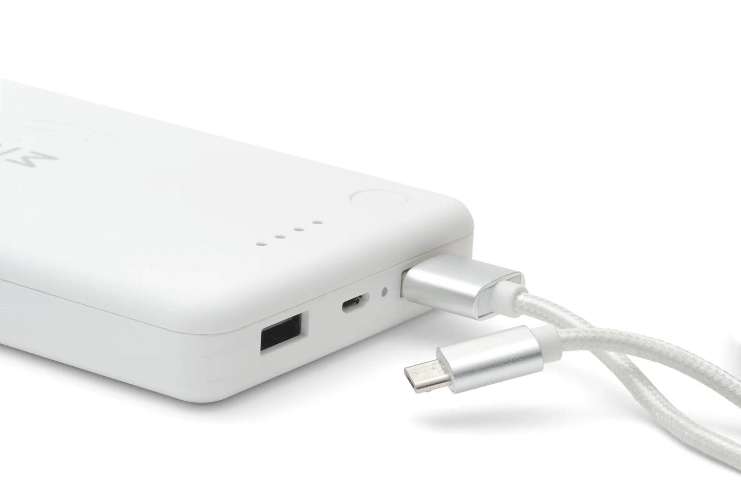 10,000 Mah Qi Certified White Wireless Power Bank Charger, Fast Charge