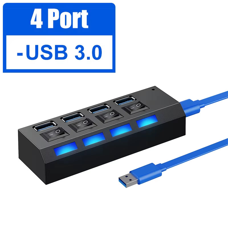 Usb Hub 3 0 Hub Usb Splitter Several Ports Multi Usb Hub 3.0 Hab Power Adapter Extensor Computer Accessories Switch Usb for Home