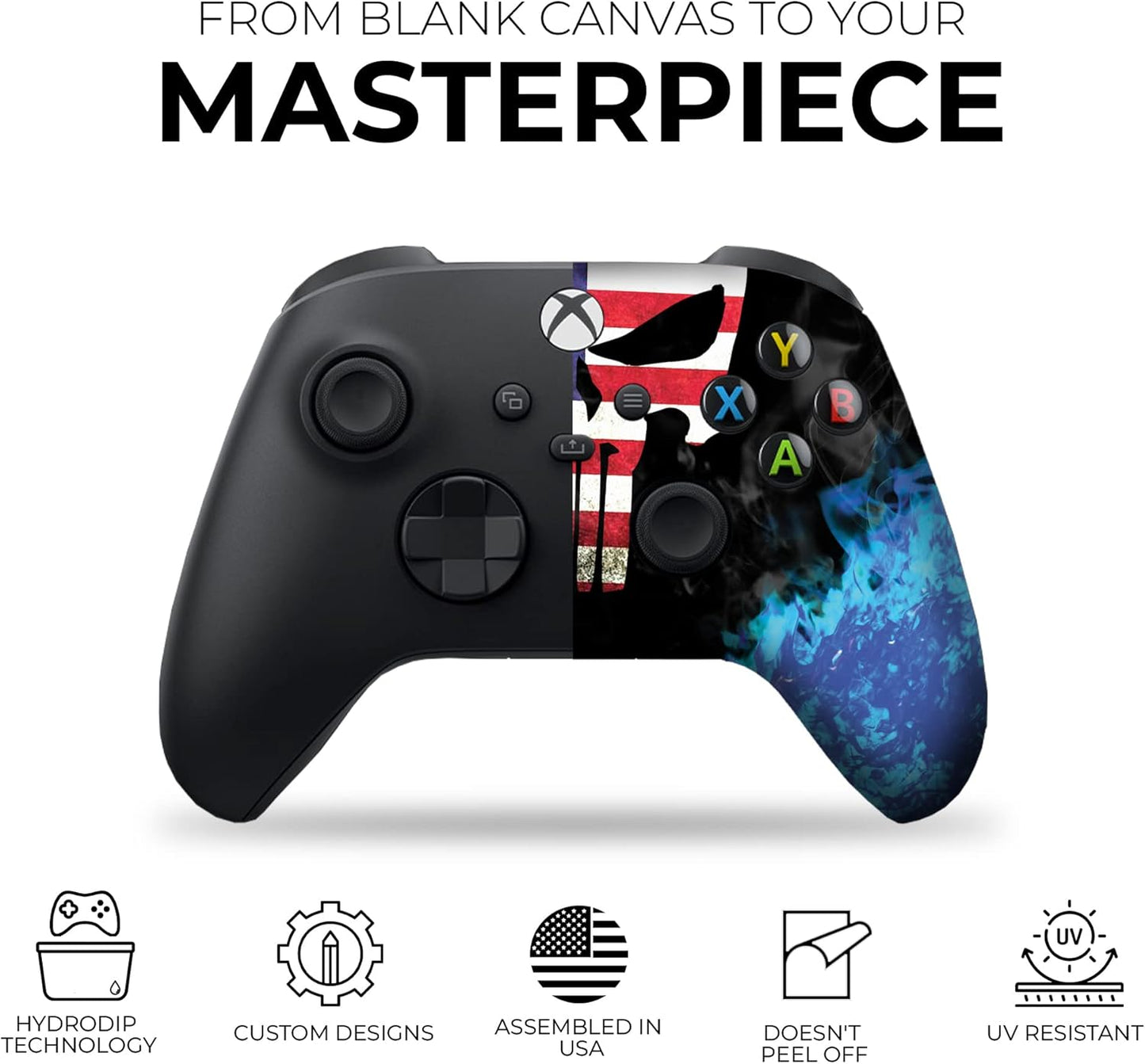 Original X-Box Wireless Controller Special Edition Customized Compatible with X-Box One S/X-Box Series X/S & Windows 10 Made with Advanced Hydrodip Print Technology(Not Just a Skin)