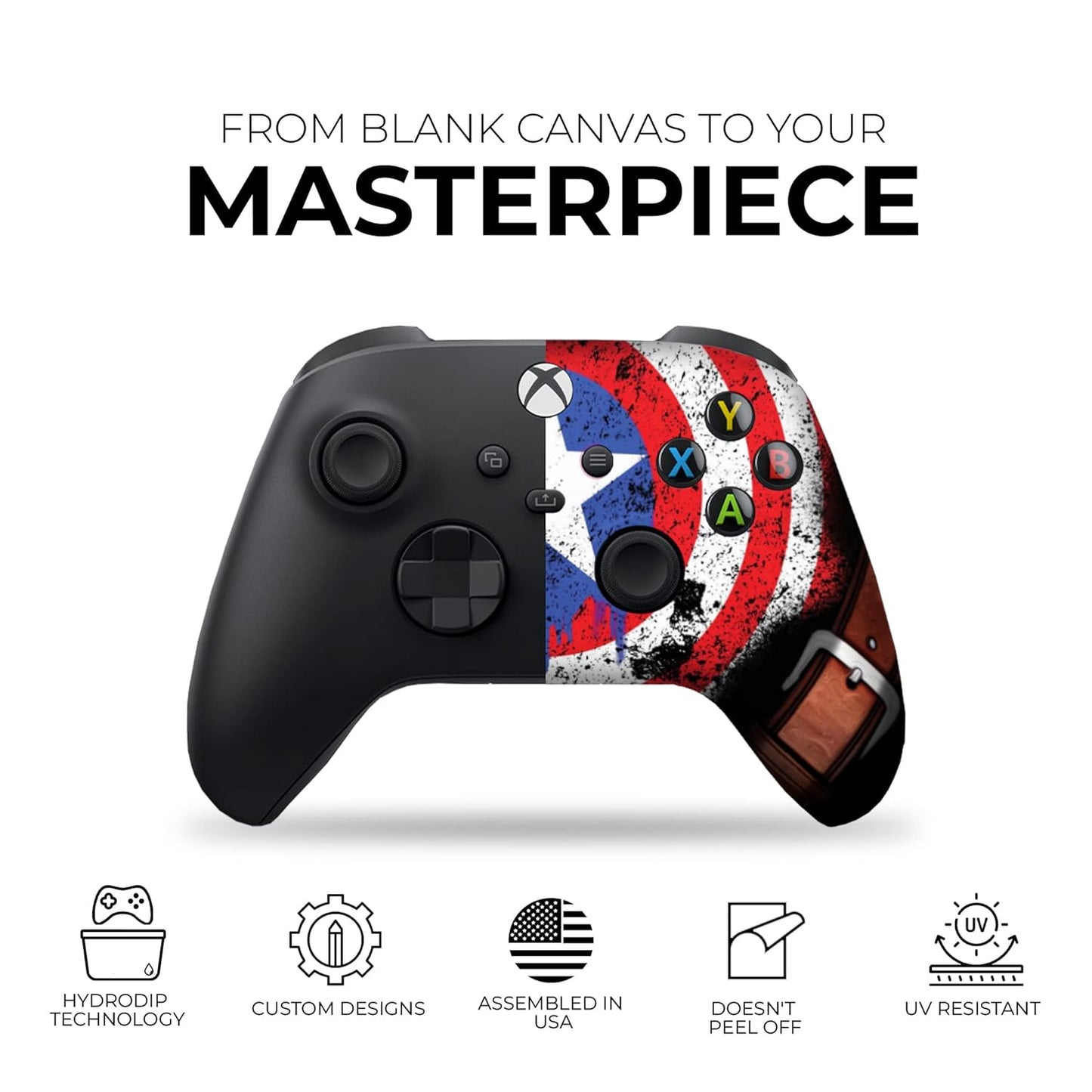 Americcan Soldier Custom X-Box Controller Wireless Compatible with X-Box One/X-Box Series X/S Proudly Customized in USA with Permanent HYDRO-DIP Printing (NOT JUST a SKIN)