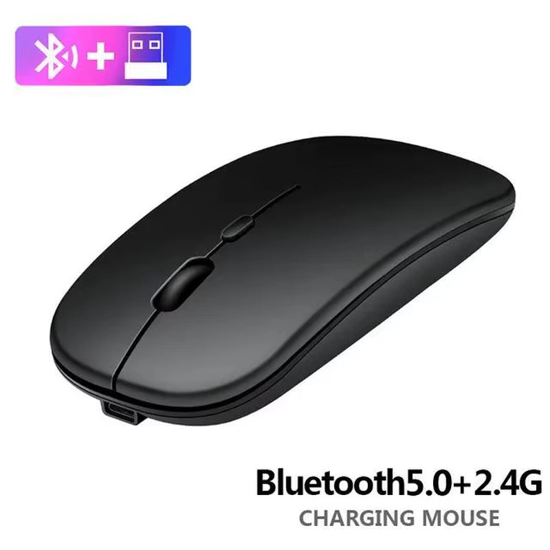 New Bluetooth Wireless Mouse USB Optical Rechargeable Mouse for Computer Laptop PC Macbook Gaming Mouse Gamer 2.4Ghz 1600DPI