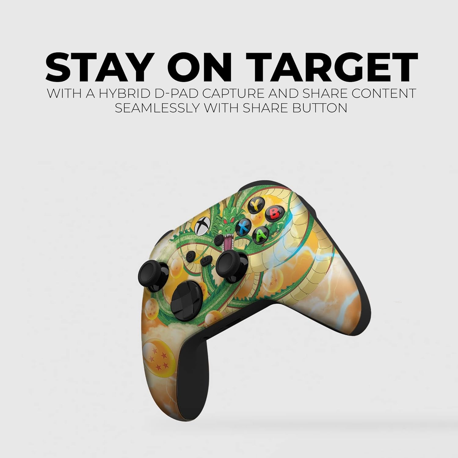 Shenron Draggonballz Custom X-Box Controller Wireless Compatible with X-Box One/X-Box Series X/S Proudly Customized in USA with Permanent HYDRO-DIP Printing (NOT JUST a SKIN)