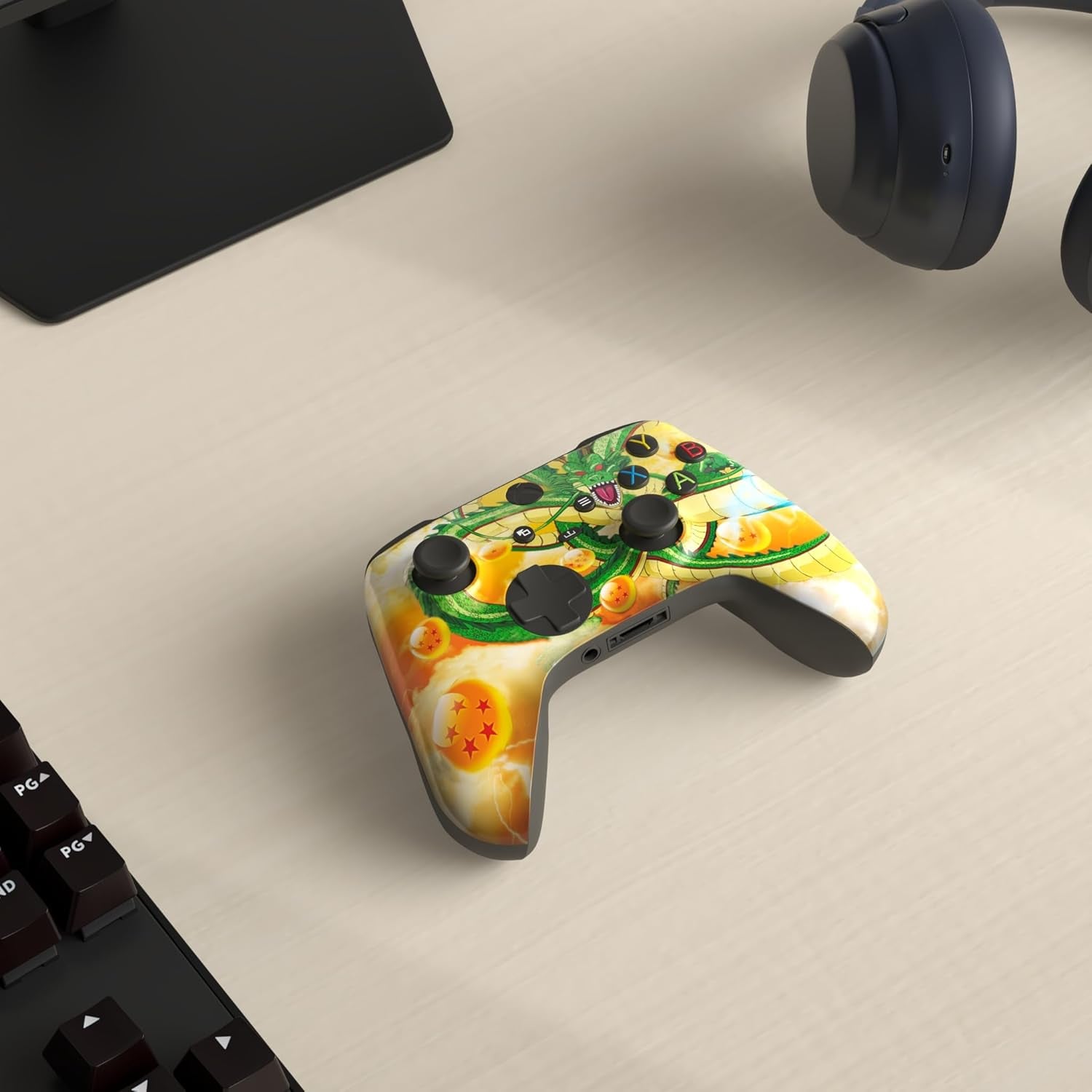 Shenron Draggonballz Custom X-Box Controller Wireless Compatible with X-Box One/X-Box Series X/S Proudly Customized in USA with Permanent HYDRO-DIP Printing (NOT JUST a SKIN)