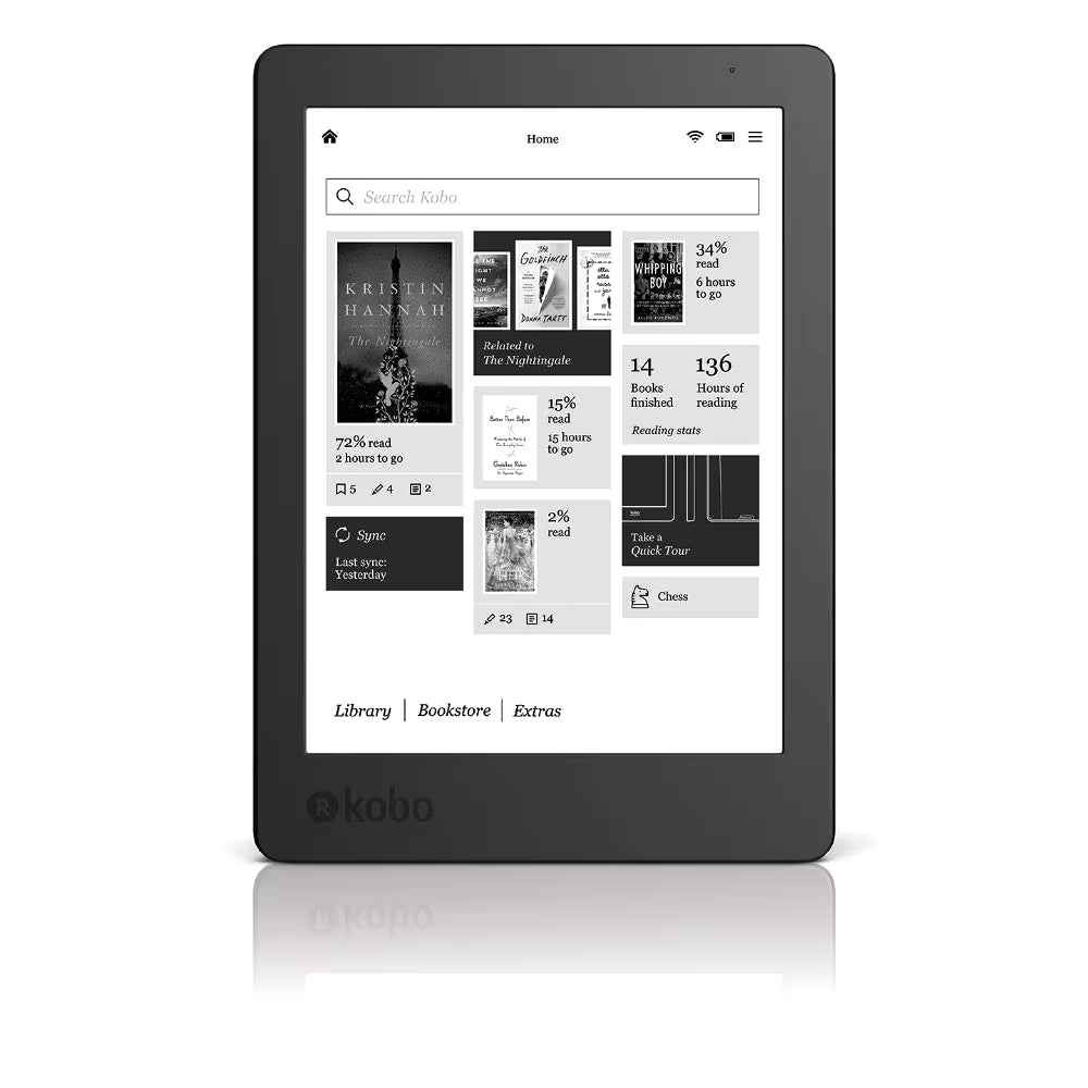 E-Book Kobo Aura Edition 2 Book Reader Carta E-Ink 6 Inch 1024X768 Light 212 Ppi Wifi 4G/16G/32G E Book Reader