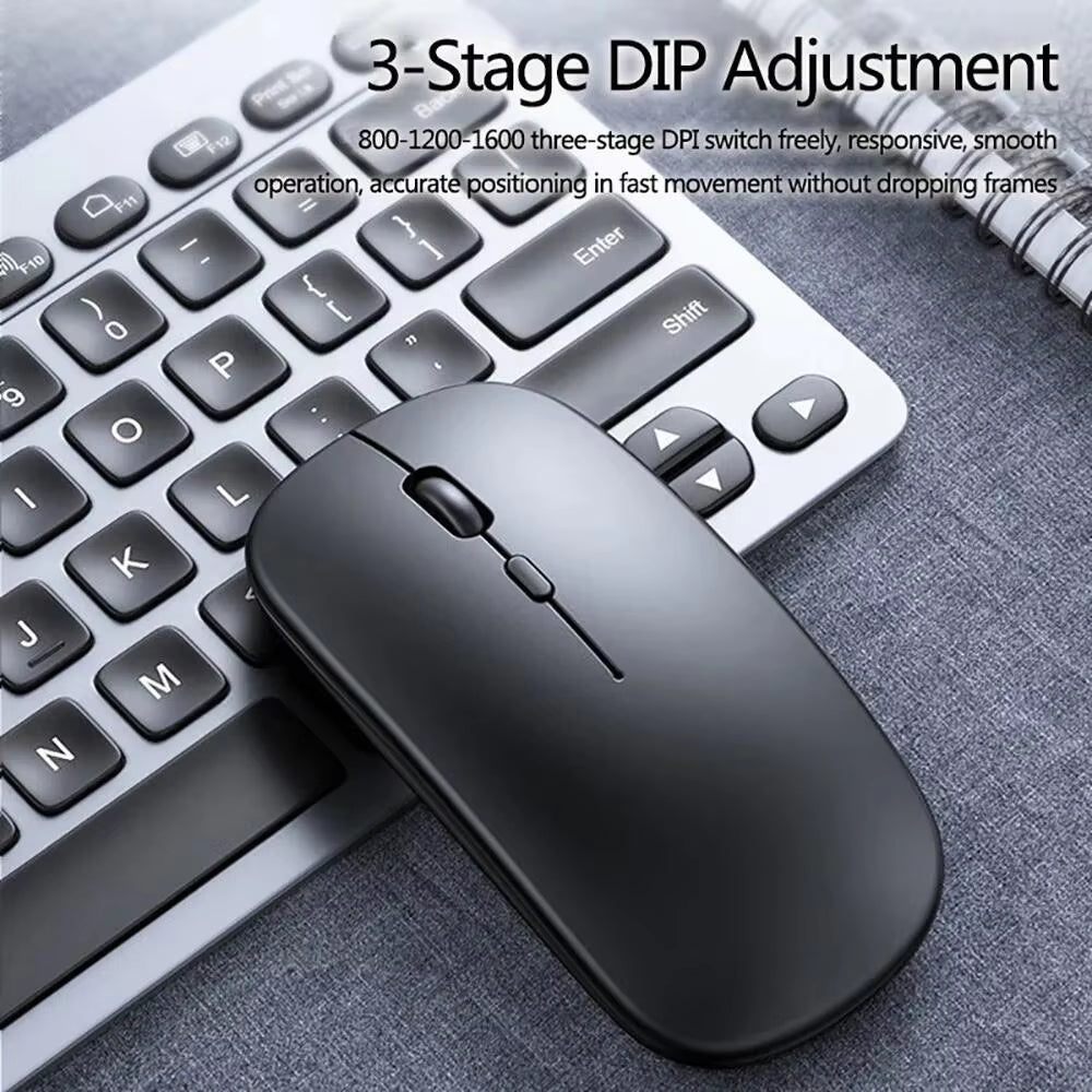 New Bluetooth Wireless Mouse USB Optical Rechargeable Mouse for Computer Laptop PC Macbook Gaming Mouse Gamer 2.4Ghz 1600DPI