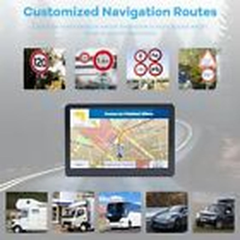 GPS Navigator for Car, Truck GPS 7 Inch Touch Screen, Latest 2024 Maps Black