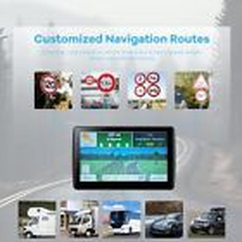 GPS Navigator for Car Truck RV, Latest 2024 Map 7 Inch Touch Screen Car GPS,