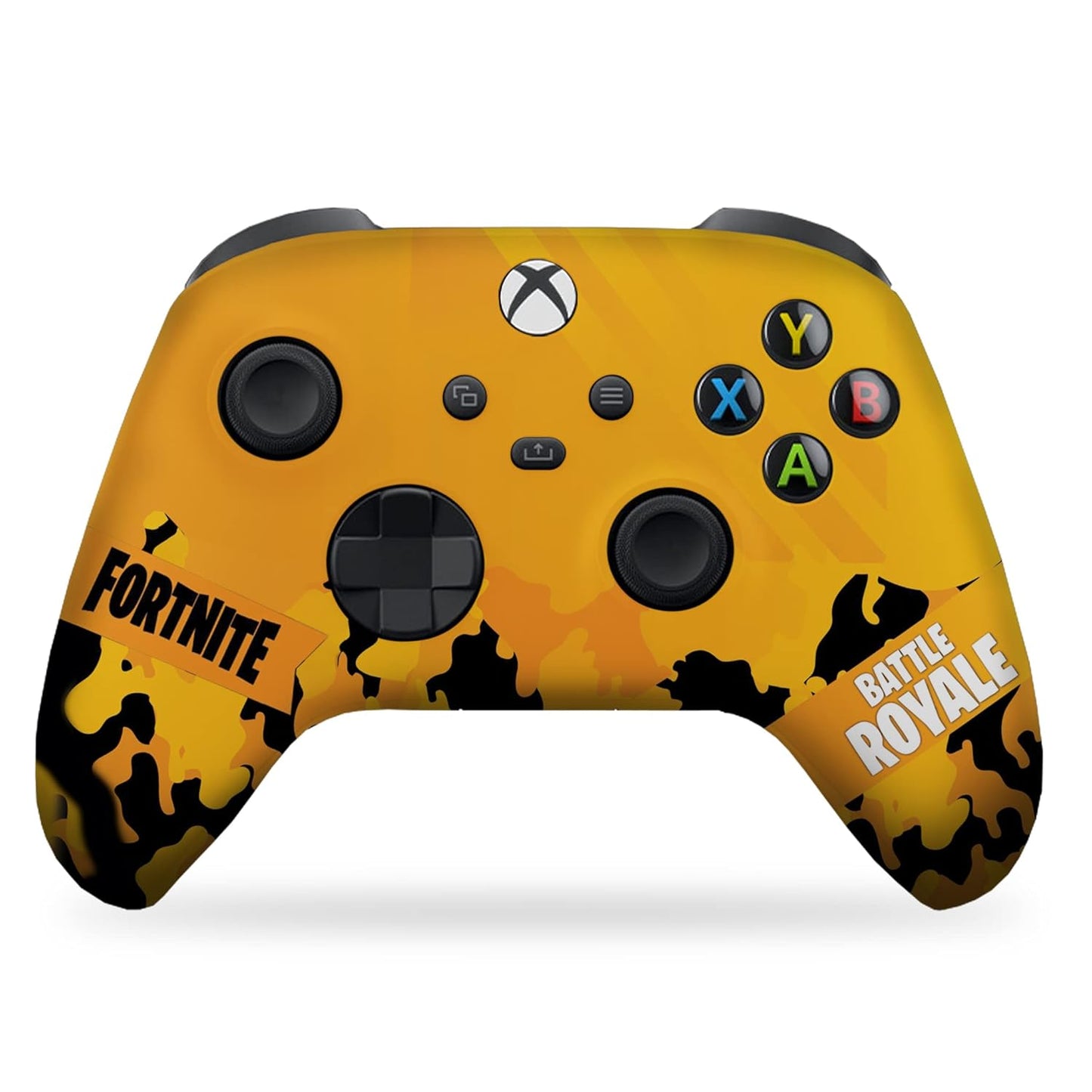 Fortnight Yellow Custom X-Box Controller Wireless Compatible with X-Box One/X-Box Series X/S Proudly Customized in USA with Permanent HYDRO-DIP Printing (NOT JUST a SKIN)