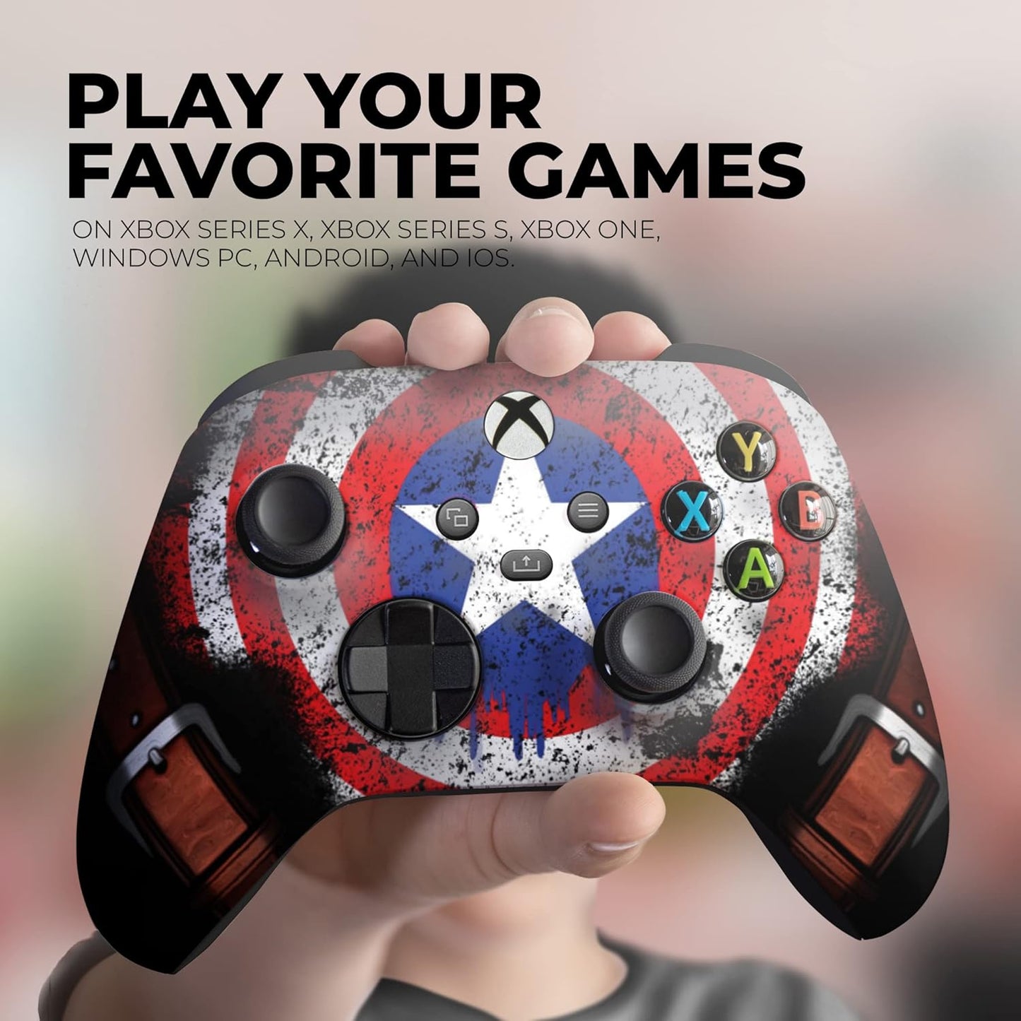 Americcan Soldier Custom X-Box Controller Wireless Compatible with X-Box One/X-Box Series X/S Proudly Customized in USA with Permanent HYDRO-DIP Printing (NOT JUST a SKIN)