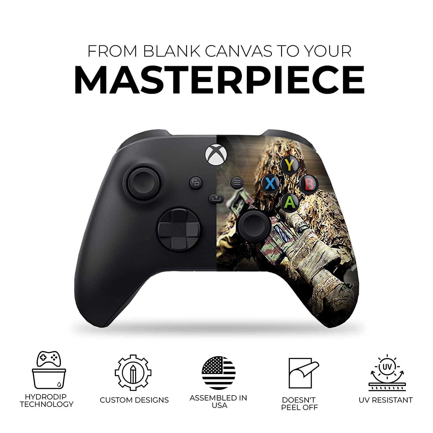 C-O-D Moderrn Warfare Custom X-Box Controller Wireless Compatible with X-Box One/X-Box Series X/S Proudly Customized in USA with Permanent HYDRO-DIP Printing (NOT JUST a SKIN)