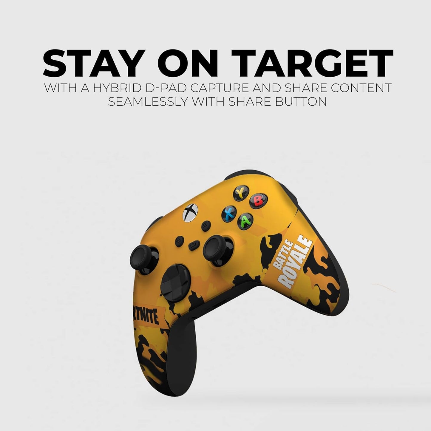 Fortnight Yellow Custom X-Box Controller Wireless Compatible with X-Box One/X-Box Series X/S Proudly Customized in USA with Permanent HYDRO-DIP Printing (NOT JUST a SKIN)