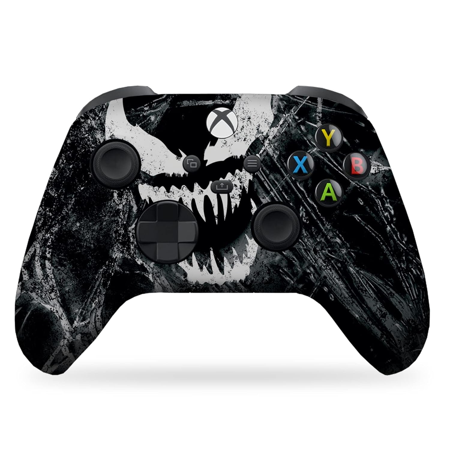 Vennom Custom X-Box Controller Wireless Compatible with X-Box One/X-Box Series X/S Proudly Customized in USA with Permanent HYDRO-DIP Printing (NOT JUST a SKIN)