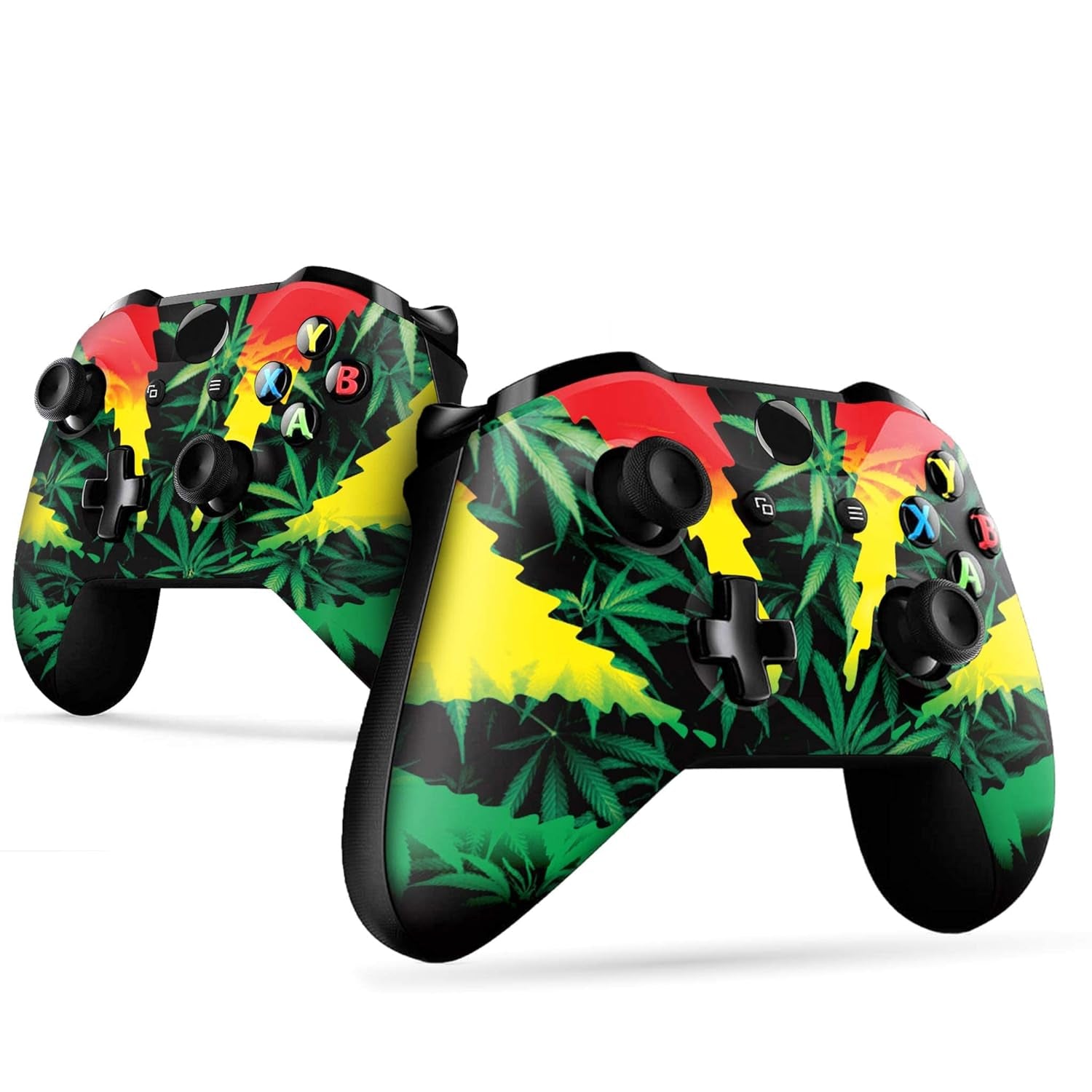 Green Weed Grass Custom X-Box Controller Wireless Compatible with X-Box One/X-Box Series X/S Proudly Customized in USA with Permanent HYDRO-DIP Printing (NOT JUST a SKIN)