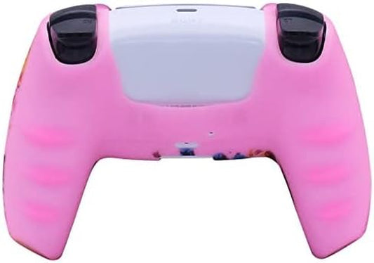 Pink Controller Skins ,Silicone Controller Cover Skin Protector Compatible Ps5 Controller (Pink Pro Thumb Grip X 8)