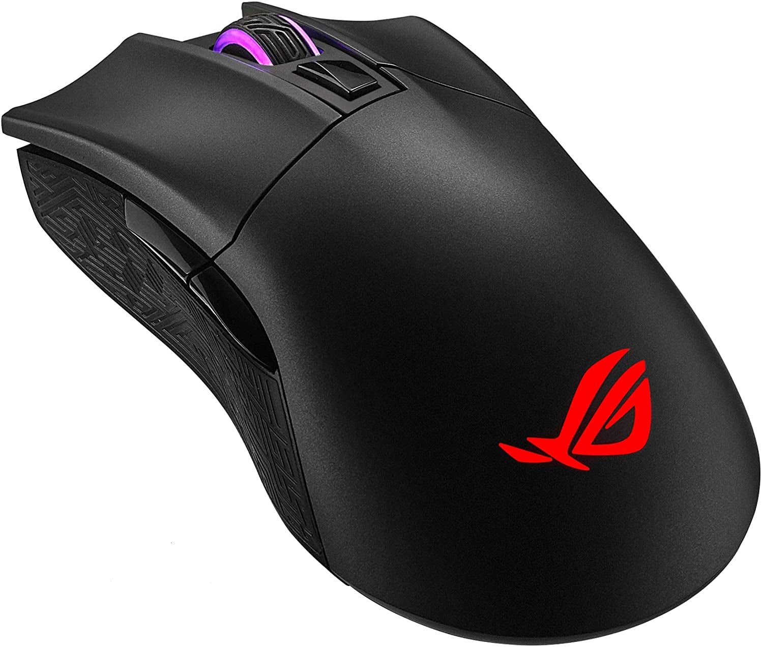 Wireless Optical Gaming Mouse for PC - ROG Gladius II | Right-Hand Grip | 12000 DPI Optical Sensor, 400 IPS, Omron Switches | 6 Programmable Buttons | Aura Sync RGB Lighting, ROG Armoury II