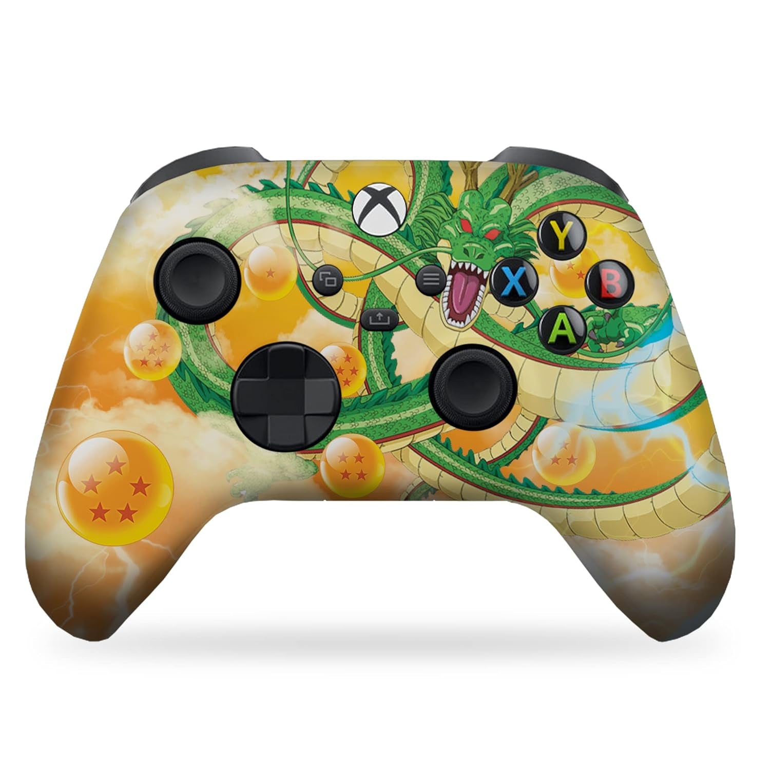 Shenron Draggonballz Custom X-Box Controller Wireless Compatible with X-Box One/X-Box Series X/S Proudly Customized in USA with Permanent HYDRO-DIP Printing (NOT JUST a SKIN)